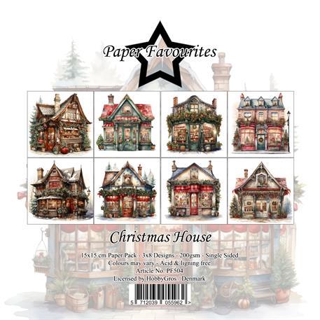 Paper Favourites Christmas house 3x8design 15x15cm 200g